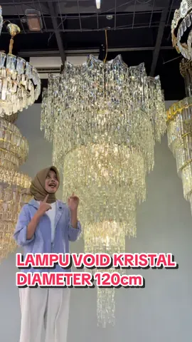 Lampu kristal void JUMBO & PROMO ! Cek keranjang kuning atau live kami setiap hari untuk detailnya ya ! #lampuhias #lampumewah #dekorasirumah #lampukristal 