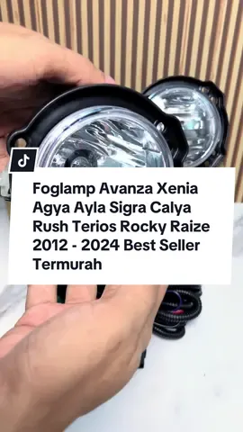 Foglamp Avanza Xenia Agya Ayla Sigra Calya Rush Terios Rocky Raize 2012 - 2024 Best Seller Termurah Tingkatkan visibilitas dan tampilan mobil Anda dengan Foglamp universal berkualitas tinggi, kompatibel untuk berbagai tipe mobil Toyota & Daihatsu dari tahun 2012 hingga 2024. Cocok untuk penggunaan harian maupun perjalanan jauh dalam kondisi kabut, hujan, atau gelap. Kompatibel untuk Mobil: * Toyota: Avanza, Agya, Calya, Rush, Raize * Daihatsu: Xenia, Ayla, Sigra, Terios, Rocky   (Tahun 2012 hingga 2024 semua varian) Spesifikasi Produk: * Jenis: Foglamp kiri dan kanan * Pemasangan: Plug and play (mudah dipasang, cocok dudukan standar) * Sumber cahaya:Halogen/LED (tergantung varian) Keunggulan: * Pencahayaan fokus, tidak menyilaukan * Tahan air dan cuaca ekstrem (waterproof) * Kualitas stabil dan awet * Menambah tampilan mobil lebih sporty & elegan Fungsi Utama: * Membantu penerangan saat berkabut, hujan, dan kondisi minim cahaya * Menambah keselamatan berkendara di segala cuaca Isi Paket: 2 pcs Foglamp kiri & kanan (model OEM) dan harga satuan sesuai variasi  Kabel set lengkap (relay, saklar on/off, soket OEM) ##foglampmobil##Avanza##Xenia##Agya##Calya##Sigra##Rush##Terios##Rocky##Raize##20122024 ##tiktok##lazada##tokopedia##shopee