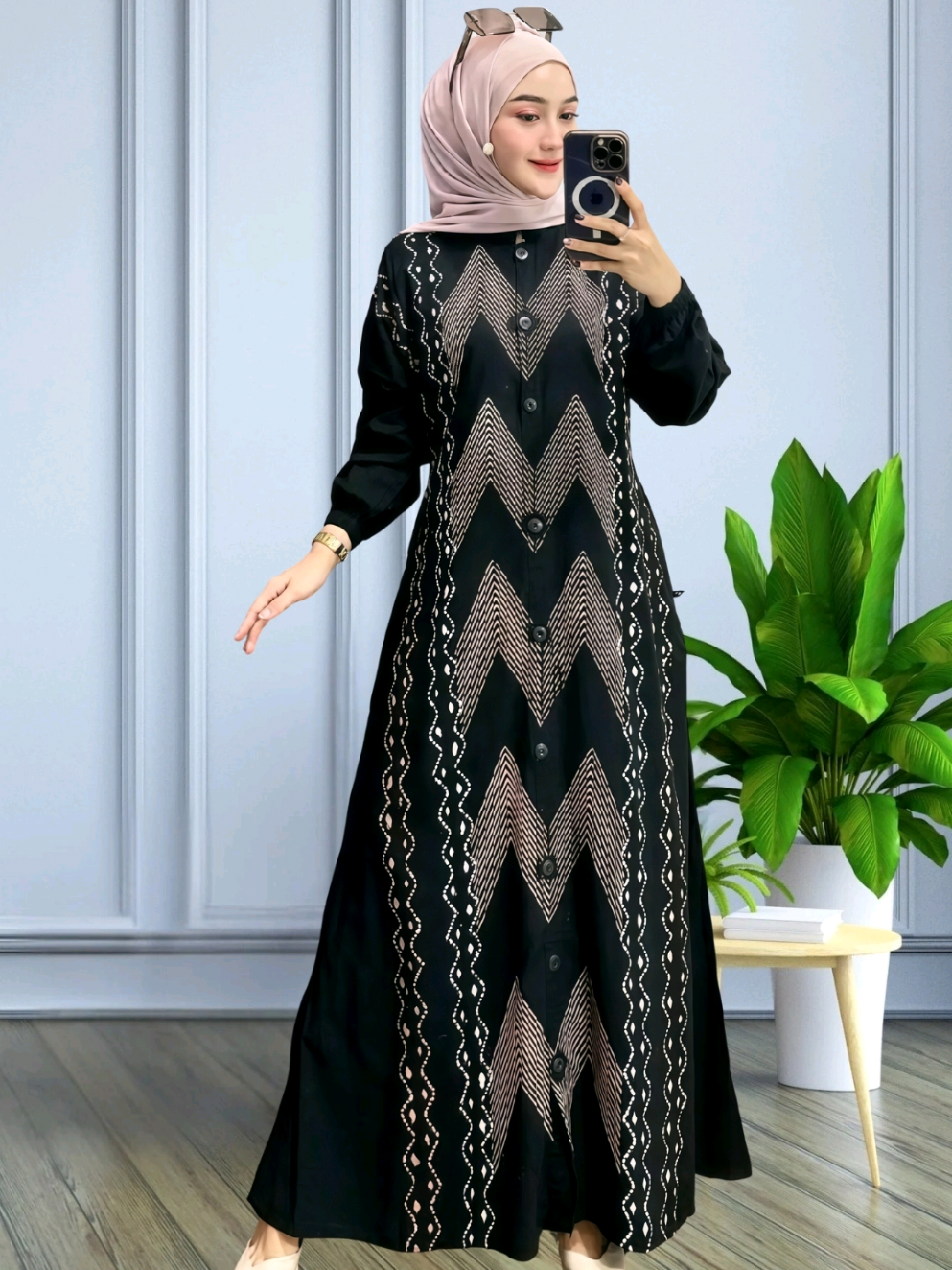 Gamis Twill Rayon Cap Malaman Premium Full Kancing Busui Friendly Panjang Motif  #gamiskekinian #gamiscantik #gamislebaran #gamiskondangan 