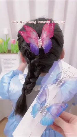 Super fairy gradient butterfly hair clips, butterfly simulation hair accessories children's hair clips#recommend #tiktokshop #hairclip #hairstyle #hairclip #butterfly #children 