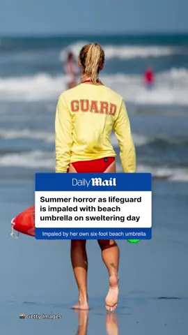 A young female lifeguard was impaled by her own six-foot-long beach umbrella in a freak accident. First responders scrambled to perform a desperate rescue at the Jersey Shore. Read the full story on DailyMail.com #beach #lifeguard #news #jersey #america 