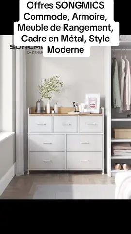 #tiktok #follower #explore #Soldes #pourtoi #tiktoklive #Ensemble #tipstiktok #tiktok shop#Offres SONGMICS Commode, Armoire, Meuble de Rangement, Cadre en Métal, Style Moderne