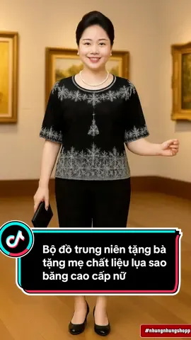 Bộ đồ trung niên tặng bà tặng mẹ chất liệu lụa sao băng cao cấp nữ #nhungnhungshopp #thoitrangnu #bodotrungnien #thoitrangmuahe #domacnha #setdo #bodomacnha  @Nhung Nhung Shop 