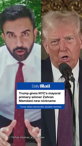 President Donald Trump has branded the Democrats' new nominee for New York mayor, posting about the 'radical' Zohran Mamdani following his stunning win. The post, on Trump's Truth Social platform, made clear Republicans are eager to highlight the self-described Democratic Socialist to try to make him a new national face of the Democrats. Find out what he wrote on DailyMail.com #trump #nyc #news #america #name 