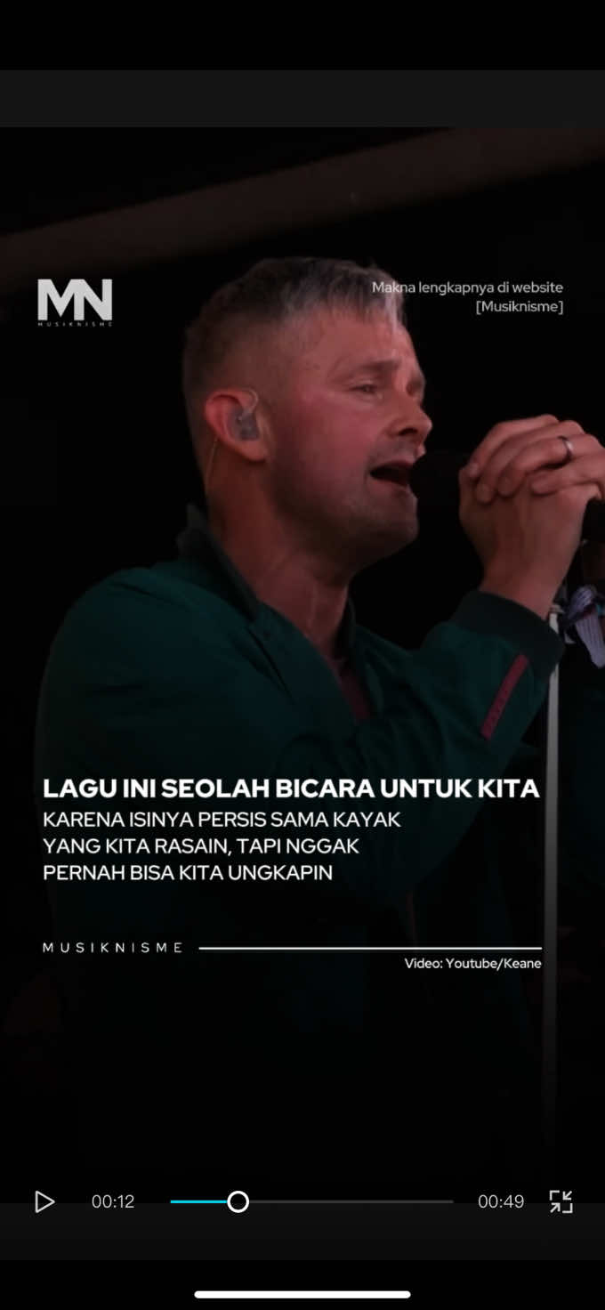 Lagu ini bisa ditafsirkan secara luas. Beberapa orang menganggapnya sebagai lagu tentang kehilangan orang tersayang, yang membuat sang tokoh mencari penghiburan di tempat yang dulu pernah mereka bagi berdua. Yang lain melihatnya sebagai dialog internal, ketika seseorang merasa lelah, kehilangan arah, dan butuh kembali ke titik awal untuk memahami siapa dirinya sebenarnya. Lirik “So why don’t we go somewhere only we know?” adalah ajakan. Untuk berhenti sejenak dari dunia yang terlalu bising. Untuk kembali ke ruang yang hanya dimengerti oleh dua hati. Atau mungkin, oleh satu hati yang sedang patah. Nah, kalo menurut kalian gimana? #musiknisme #keane #somewhereonlyweknow 