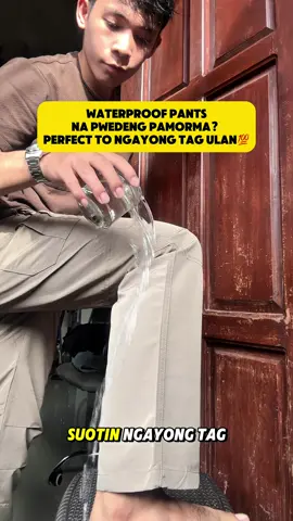 Napaka useful Neto ngayong tag ulan💯❤️ #waterproofpants  #pants #tackticalpantsformen #campingpants #outdoorpants 
