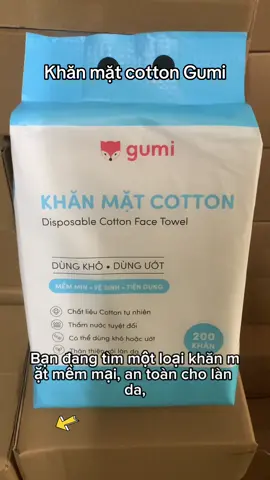 Bạn đang tìm một loại khăn mặt mềm mại, an toàn cho làn da? Khăn mặt Cotton Gumi 200 khăn – lựa chọn hoàn hảo cho cả gia đình! 💧 Chất liệu cốt tông tự nhiên, không tẩy trắng, an toàn tuyệt đối. 💧 Thấm nước cực tốt, dùng khô hay ướt đều tiện lợi. 💧 Mềm mại, thân thiện với làn da nhạy cảm – từ da mặt đến da em bé. Mỗi bịch tới 200 khăn – siêu tiết kiệm, siêu tiện lợi! Gumi Cotton – chăm sóc nhẹ nhàng, sạch sẽ mỗi ngày. #gumi #khanmat #khanmatkho 