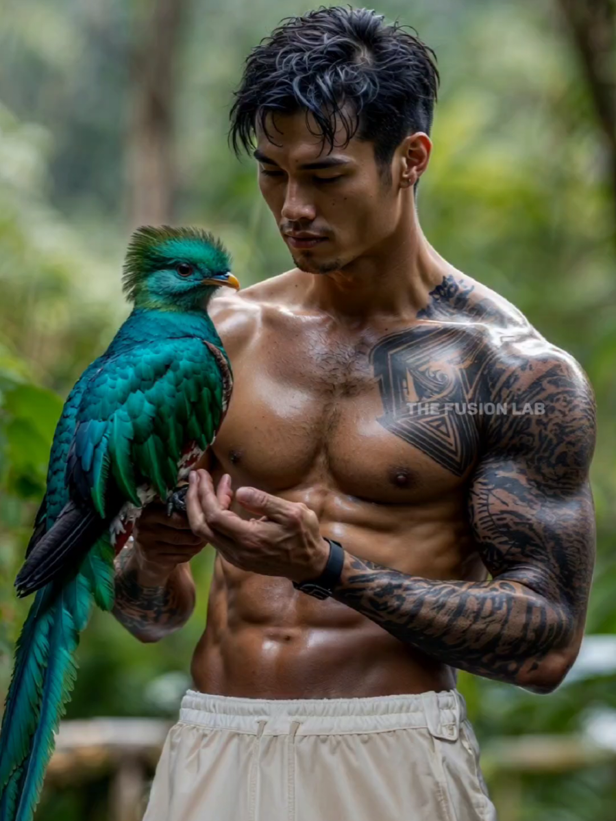 Human and Quetzal Fusion #pixverse #pixverseai #hybrid #morph #animalfusion #aiart #ai #transform #livewallpaper #aifusion 