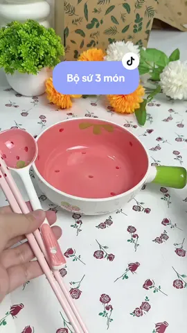 Sét tô sứ 3 món này xinh lắm mấy bà #bát #batsu #tô #tosu #review #xuhuong #xinh #đũa 