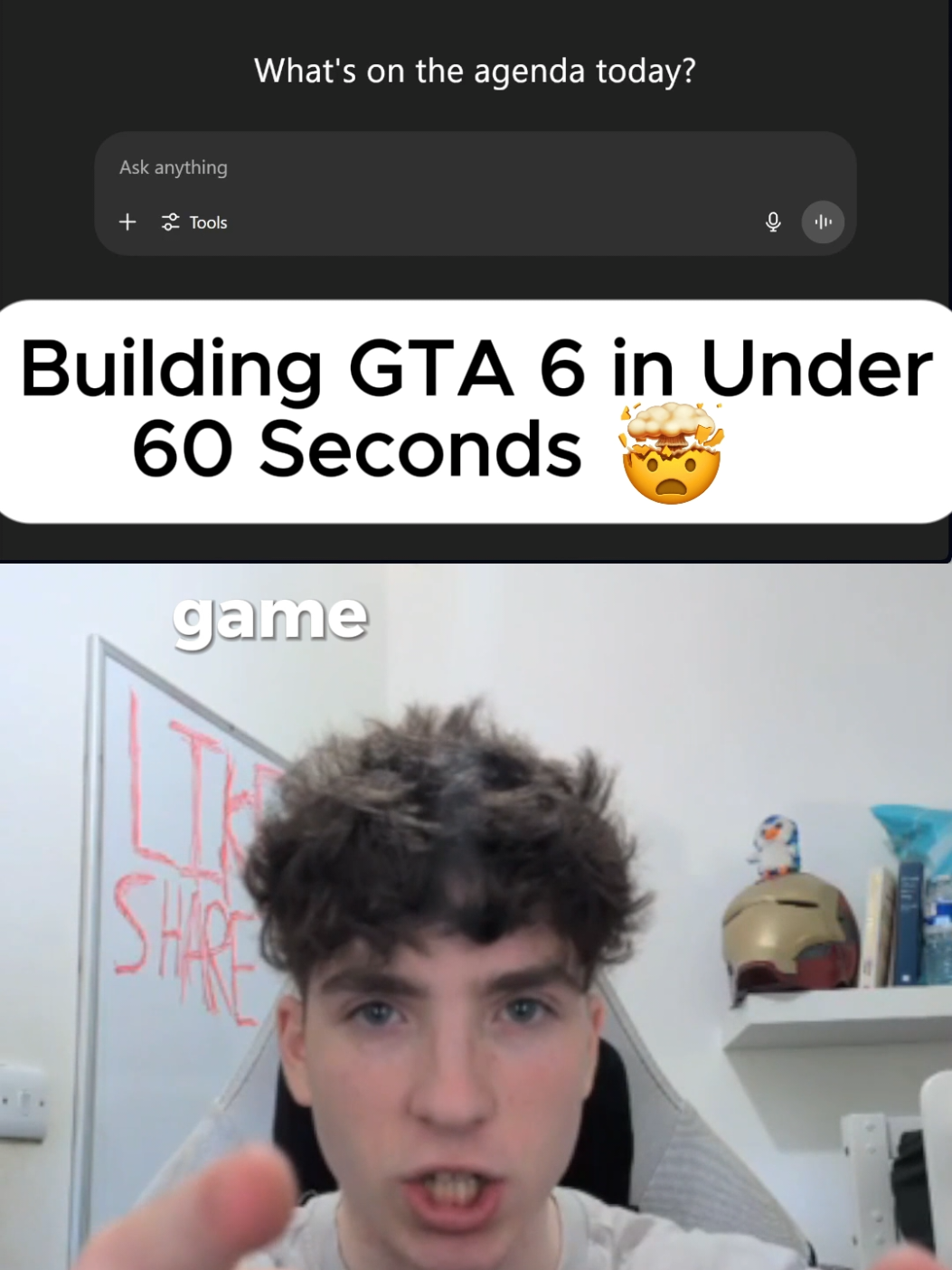 Replying to @galsonor Making GTA 6 Before rockstar 😭 60 seconds with only AI #vibecoding #ai #gta6 #gta5 