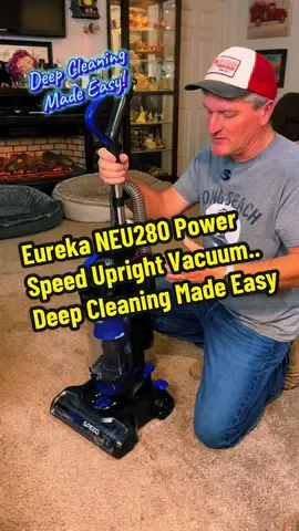 Eureka Lightweight Powerful Upright Vacuum Cleaner for Carpet and Hard Floor, PowerSpeed, New Model, Blue, black/New Model..  Love It!  #eureka #neu280 #eurekavacuum #vacuumcleaner #carpet #deepclean #dealsforyoudays #TikTokShopCreatorPicks #ttslevelup #truckintoby #tiktokshoprestock #tiktokshopsummerturnup #cooltools @EUREKA @EurekaUS 