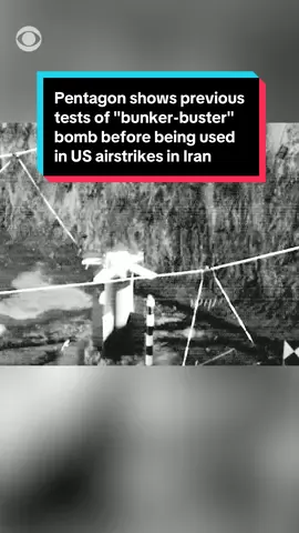 Chairman of the Joint Chiefs of Staff Gen. Dan Caine showed video of previous tests of the GBU-57, the 30,000-pound 