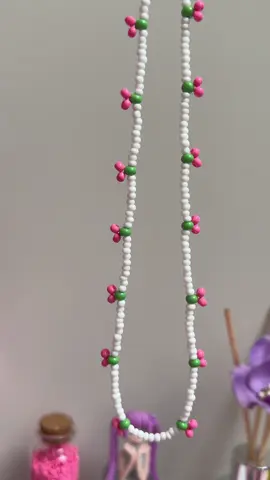 Collare de cereza 🍒 🌸✨ #paratiiiiiiiiiiiiiiiiiiiiiiiiiiiiiii #pulseras #bisuteria #necklace #fyp 