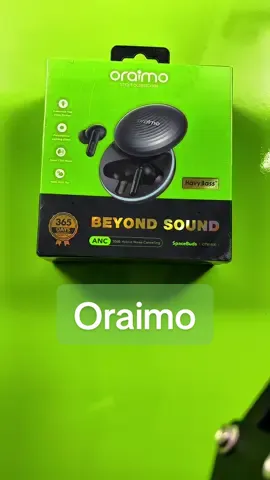 Oraimo Noise Canceling Spacebuds OTW-630 Supports iOS and android devices, personalized lighting effects, 50dB Hybrid Noise canceling, wide area tap, heavy bass sound, up to 11 hours playtime, case provides additional 29 hours, case charging input: type c. @oraimo @Jumia Nigeria @ShopKonga @Jiji.ng  #fyp 