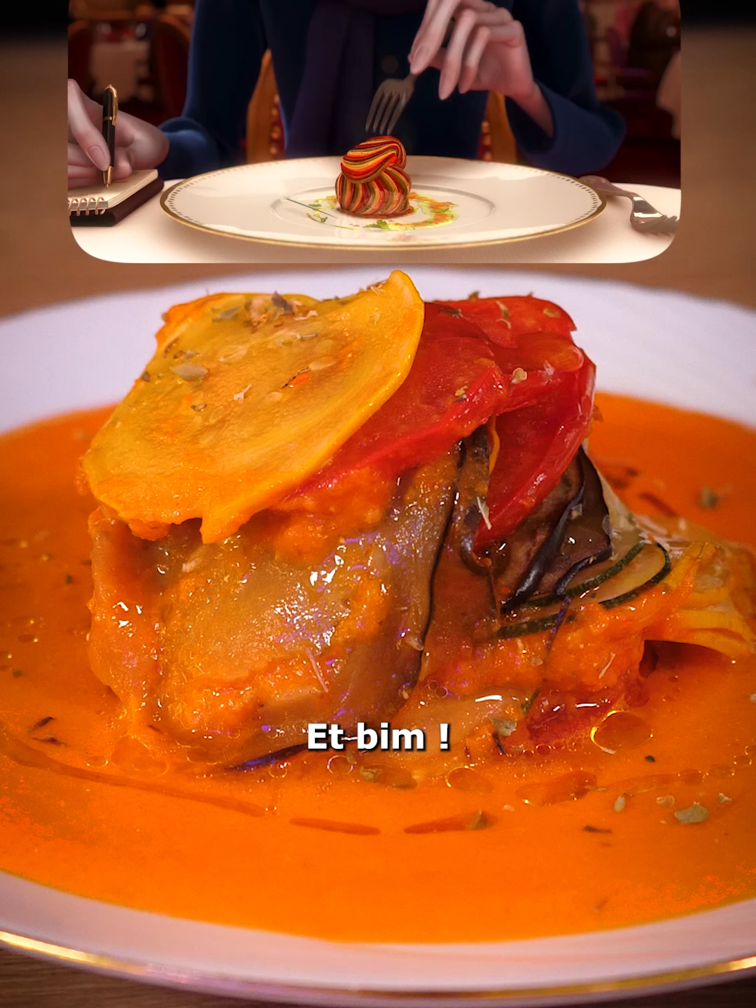 🍅🫑La véritable ratatouille (en vrai c’est un tian toi même tu sais…) de Ratatouille ! Abonne-toi pour découvrir encore plus de recettes Disney. Note bien : je serai à Japan Expo Paris du 3 au 6 juillet. Des légumes finement tranchés, une sauce maison qui déchire et un visuel digne d’un petit chef, cette version de la recette de Rémy va ravir tes papilles ! 🐭 Teste-la d’urgence ! Pour 2 à 4 personnes (selon si c’est des bons mangeurs ou pas) : Pour la sauce aux légumes rôtis : 2 poivrons 2 gousses d’ail 2 tomates 1 oignon 2 cuil. à soupe d’huile d’olive 10 g de sel du thym Pour le tian…la ratatouille : 1 aubergine 2 courgettes 2 tomates Huile d’olive Sel, poivre Des herbes fraîches Résultat : un plat aussi beau que bon ! Et toi tu préfères le tian ou la ratatouille ? Tu te lances ? #RatatouilleIRL #recettefacile #cuisinedisney #FoodTok #FYP