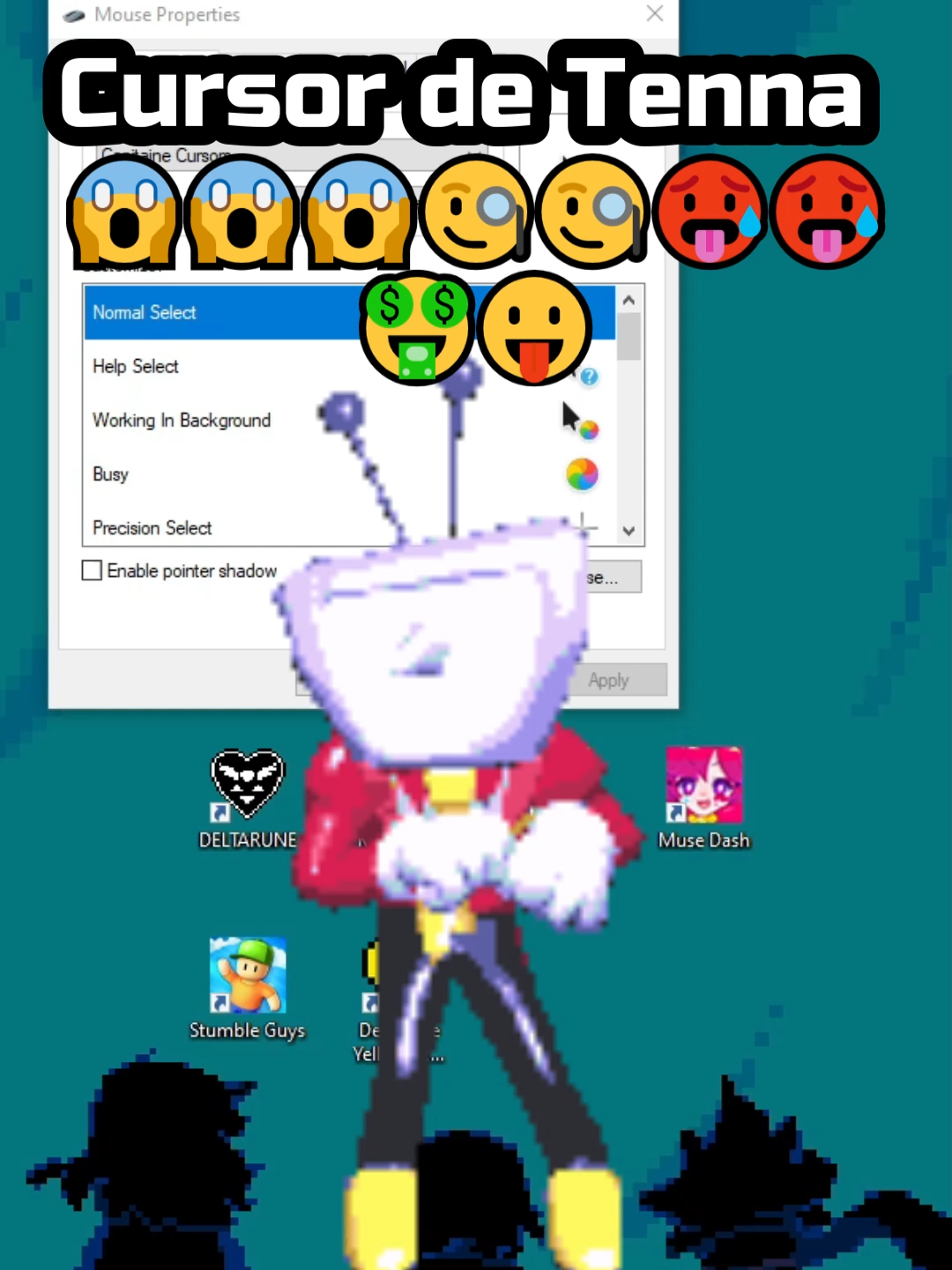 CURSOR DE TENNA PARA PC #undertale #deltarune #tobyfox #gameplay #gaming