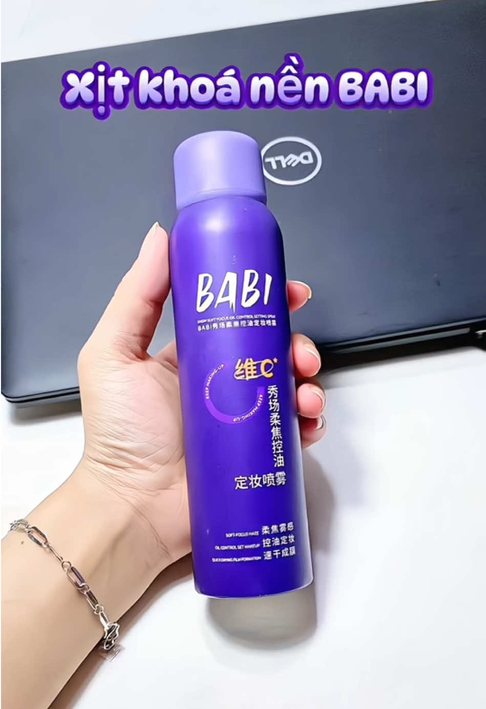 Xịt khoá nền BABI #xitkhoamakeup #xitkhoanen #makeup #xitkhoababi #lamdep #reviewmakeup #DiệpChirv