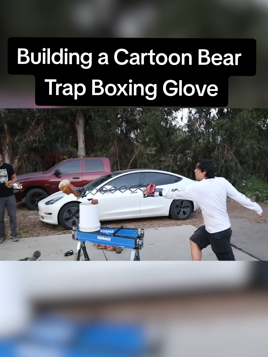 Building a Cartoon Bear Trap Boxing Glove (It Bites!) #DIY #science #physics #technology #stem #experiment #invention #making #maker #makers 