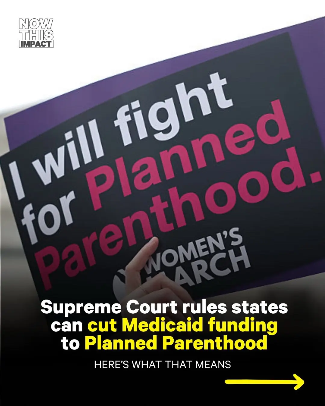 As a reminder — no, none, zero, zip dollars have ever been used toward abortion services at Planned Parenthood because the Hyde Amendment prevents that. Now, millions of Americans will be blocked from cancer screenings, STI testing, and other vital health care services.