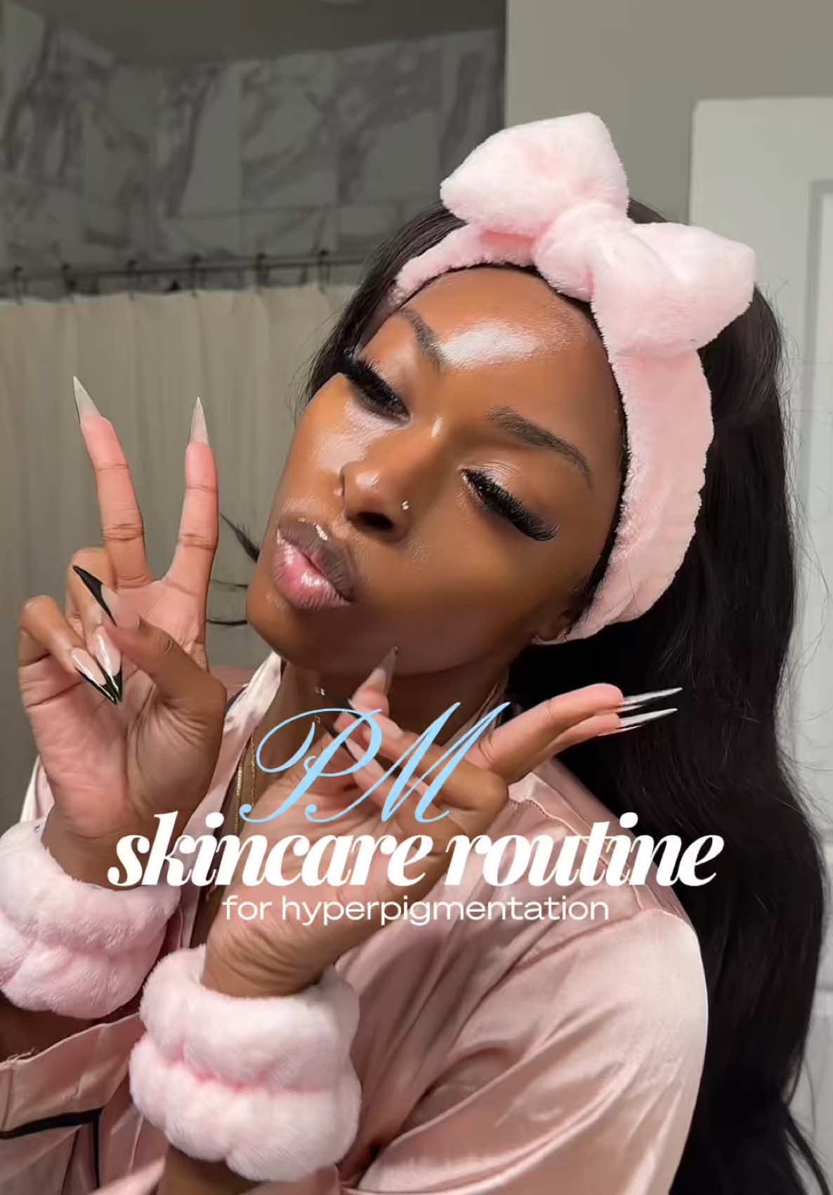 all of these items are 🔗 on my @Amazon storefront in my bio 🤍  this is for my melanated girlies! my PM skincare routine, specifically targeting hyperpigmentation. | #PrimePartner #skincareroutinetips #glassskinroutine #amazonskincare #amazonbeautyfinds #hyperpigmentationtreatment #medicubeskincare #anuaskincare #koreanskincare #blackgirlskincare  