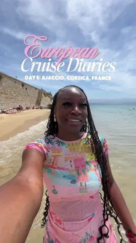 A perfect beach day in France🇫🇷 my favorite day the whole trip so peaceful exploring the town and admiring it’s beauty and how colorful everything is. The beach was so beautiful with breathtaking views  @Virgin Voyages  #eurosummer #france #europeansummer #vacationoutfits #ajacciocorsica #travelvlog #cruisevlog #virginvoyages   