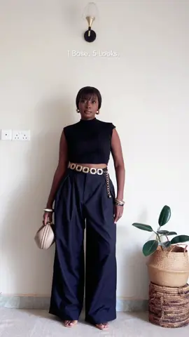 This @ofumbiofficial set has endless possibilities. Here’s just 5 looks.  #styletok #ugtiktok #fashiontiktok #fyp #OOTD #1base4looks #stylecreator #africantiktok 