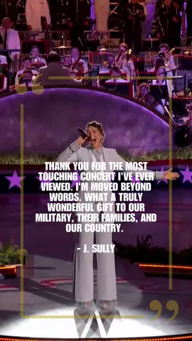 Thank you for the most touching concert I've ever viewed. I'm moved beyond words. What a truly wonderful gift to our military, their families, and our country. - J. Sully #MemDayPBS #MemorialDay