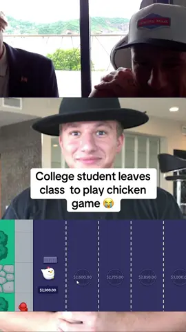 College student leaves class  to play chicken game 😭