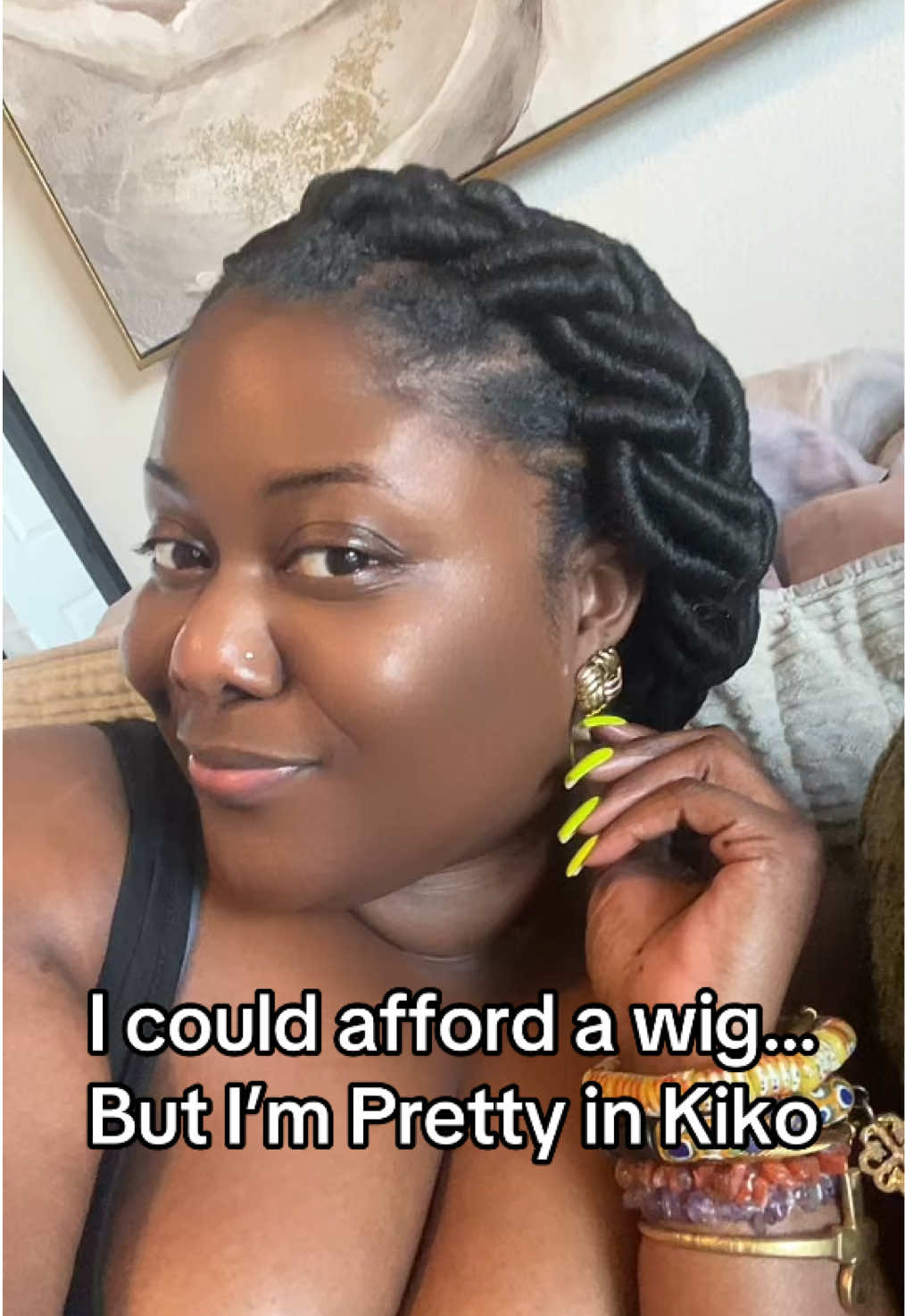 I’ve wanted this style for years & never found anyone to make it for me. Decided to make it myself!🥰 How did I do??? I feel soooo pretty in this style idk why 🤭 #irunkiko #kikohairstyle #yorubatiktok #nigeriantiktok #BlackTikTok #foryou #fyp #trendingsound 