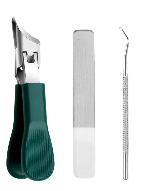 3-Piece Green Eagle Beak Nail Clipper Set – Thick Nail Clipper, Ingrown Toenail Lifter & Nail File | Heavy-Duty Pedicure Kit for Thick & Ingrown Nails, Stainless Steel Grooming Tools for Home or Travel#NailCare #ViralProduct #ShopNow #TikTokShop