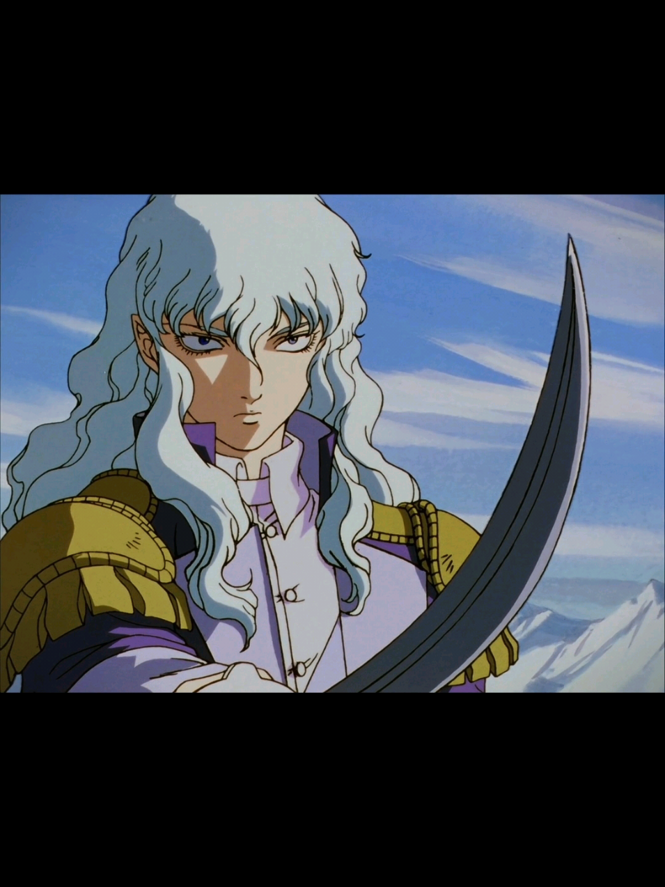 𝗚𝗿𝗶𝗳𝗳𝗶𝘁𝗵 (Japanese: グリフィス, Hepburn: Gurifisu) is a fictional character and the main antagonist of the manga series Berserk created by Kentaro Miura. Griffith is the leader of the mercenary group the Band of the Hawk. After meeting Guts, Griffith defeats him in battle and forces him to join the Band of the Hawk as the latter proclaims he now 
