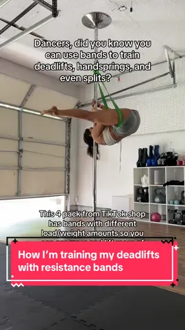 Soooo close to my deadlift and it’s because of this 🔥🔥 #poledance #poledanceconditioning #resistancebands #resistancebandworkout #homeworkout 