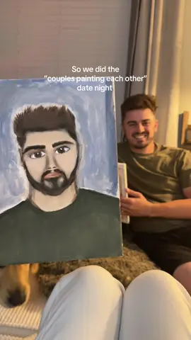 It’s a no for me 😭 #couplespaintingchallenge #paintingeachother #fyp #trend #datenight 