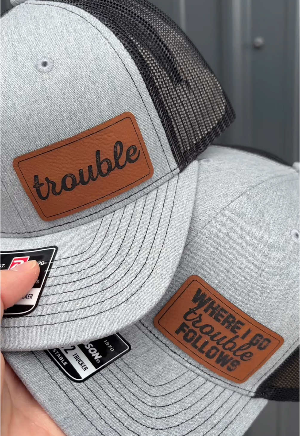 A youth and adult hat set going out the door! 