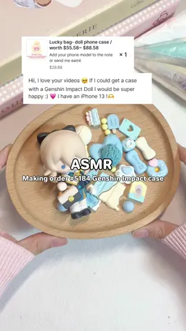 ASMR making order for Genshin Impact phone case #decoden #decodencase #DIY #handmade #foryou #fyp #decodencream #asmr #popmart #GenshinImpact 