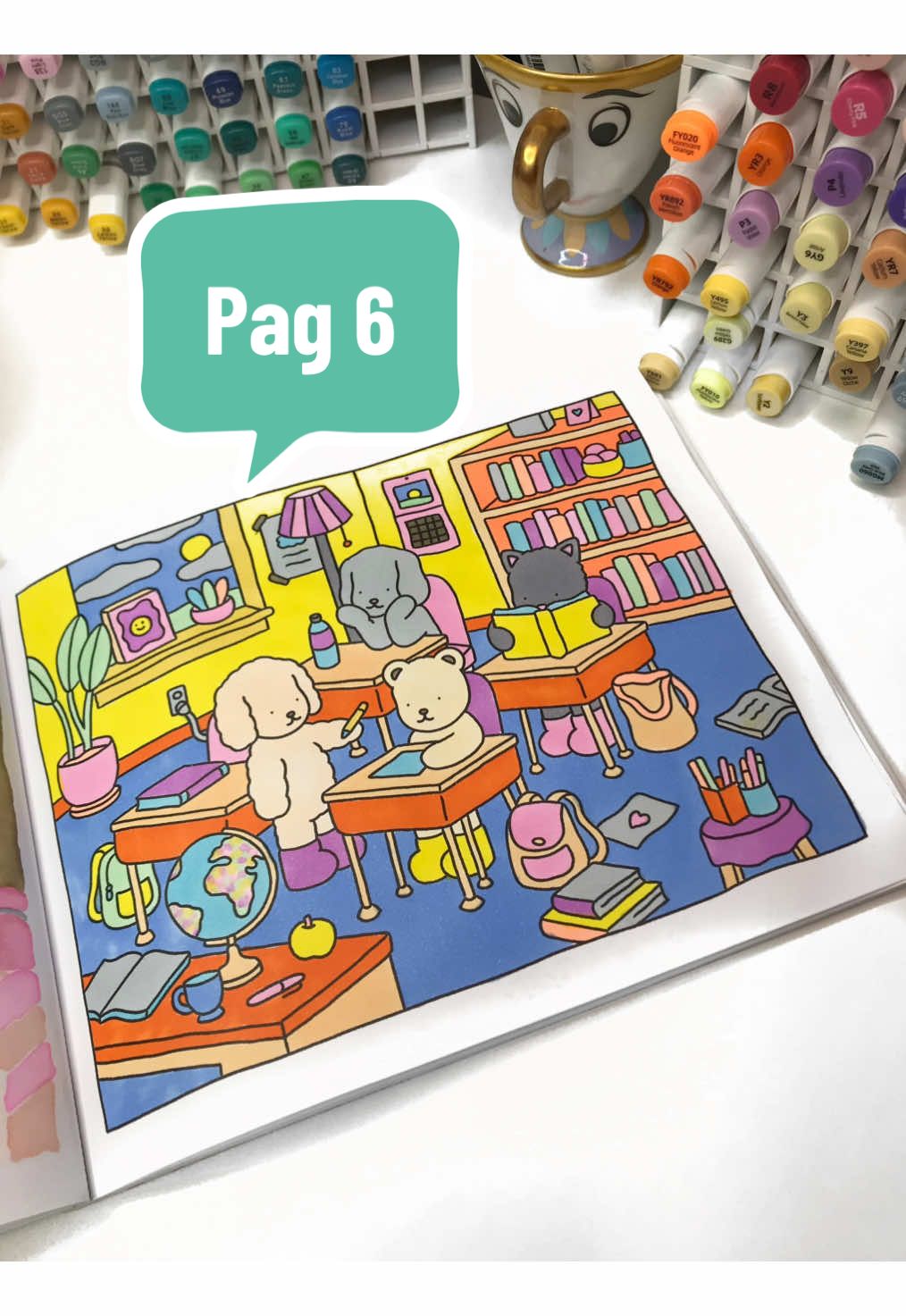Colorindo Bobbie Goods sem FRESCURA 😅🫠 #coloring #ohuhu #ohuhumarkers #bobbiegoods #bobbiegoodscoloringbook #relaxing #diasquentes #saladeaula 