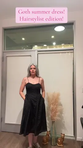 Goth summer dress! I love this dress so much and of course it’s from @TJ Maxx 🖤 #gothsummer #gothdress #summerween #gothgirl #gothspring #gothfashion #maxxinista #tjmaxx #tjmaxxfinds #blackdress 