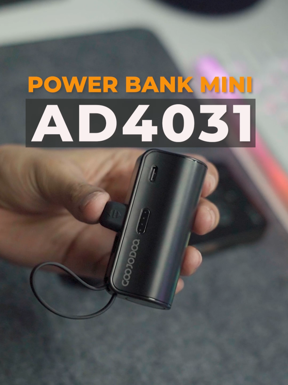 Power bank mini Goojodoq kapasitas 4000mah. #goojodoq #powerbank 
