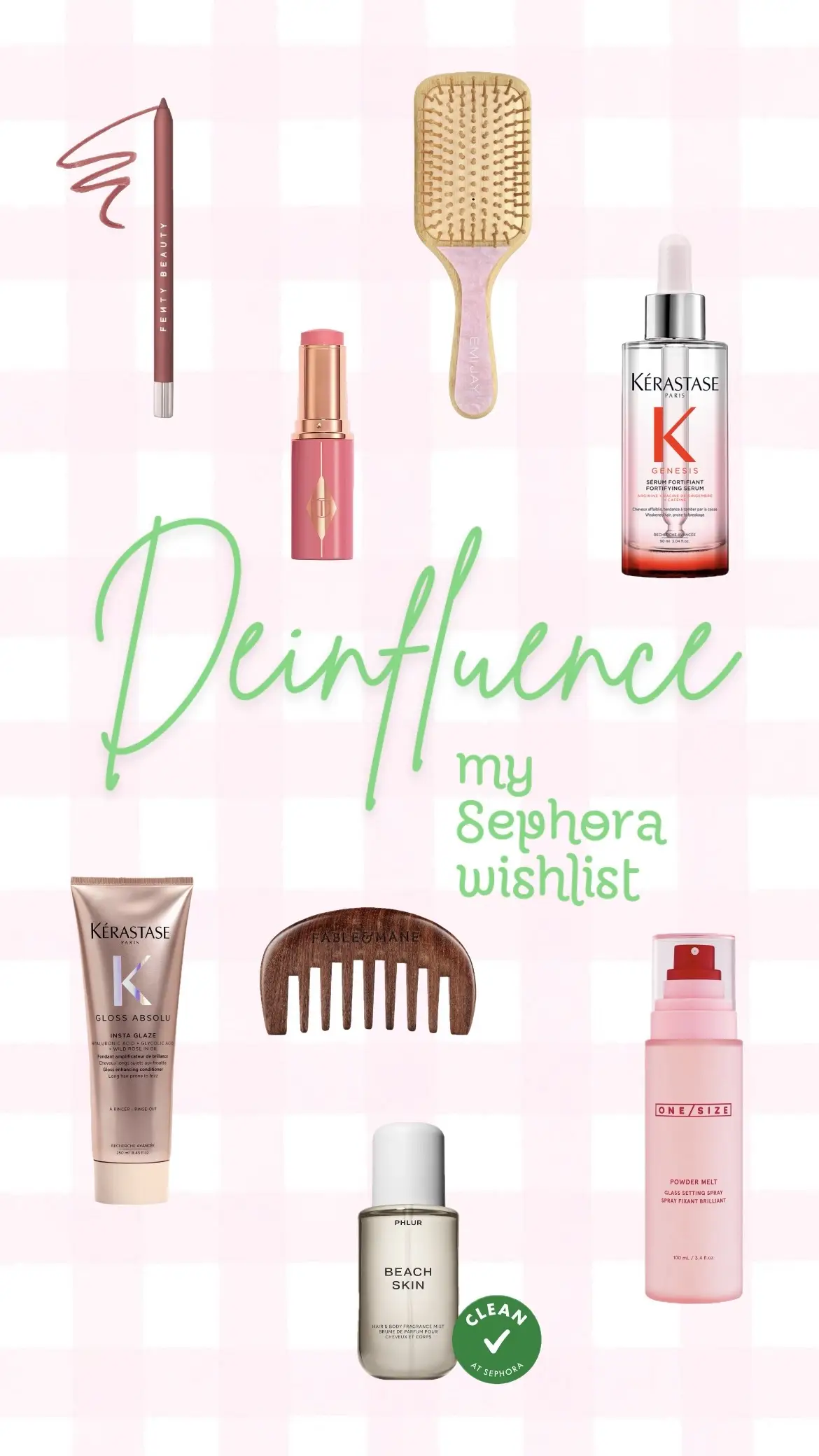 @sephora @Fable & Mane @ONE SIZE BEAUTY @Kérastase @Anastasia Beverly Hills @Emi Jay @Fenty Beauty #sephorawishlist #deinfluencing #fyp #wishlist 