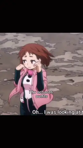 Every outfit she wears is cute <3 #foryou #foryoupage #fypシ #myhero #myheroacademia #ochakouraraka #uraraka #relatable #likes #plsblowthisup #idkwhattohashtag 