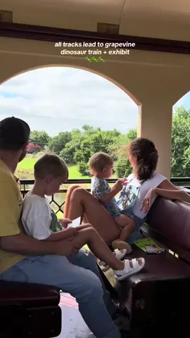 I’m serious we were wheezing when we saw the first dino 😅😂 it was $80 for all of us. what do you think ???  #momlife #toddlermom #momoftwo #family #parents #momfail #fail #dinosaurs #boymom #grapevine #dino #dinoexhibit #trainride dfw dalla fort worth things to do for summer with young kids 