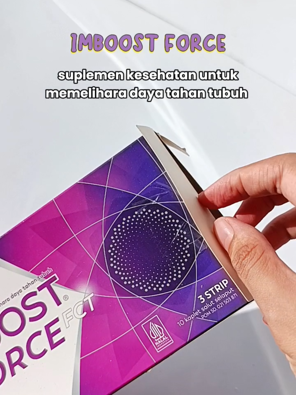 Jangan lupa jaga pola makan + olahraga teratur dan minum IMBOOST untuk mendukung kesehatan kamu💜 #imboostforce #getwellsooner 