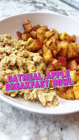 Oatmeal Apple Breakfast Bowl 🍎🥣 Chop an apple and sauté it in butter and cinnamon.  Make a serving of oatmeal with milk and add in some brown sugar. Combine in a bowl and top with honey! A sweet treat for your morning and so many variations you can play with.  I’ve always loved to sing along with this song. Good morning! ☀️ 💕
