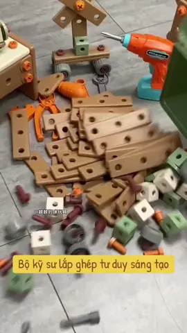 Đồ chơi kỹ sư lắp ghép có máy khoan vít cho bé tư duy sáng tạo #xuhuongtiktok #dochoikysu #dochoithongminh #fpyシ #viralvideo 