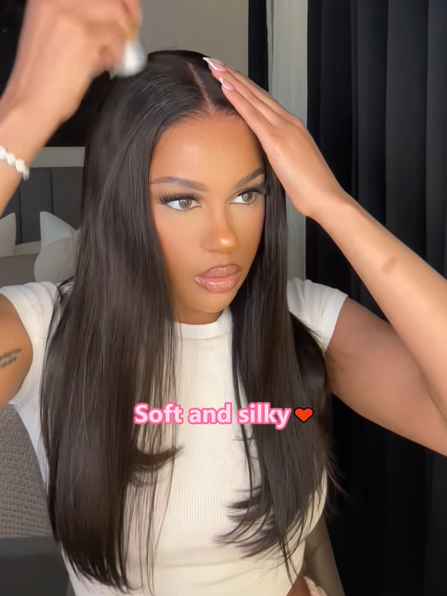 Soft and silky.✨❤🙌hair link the second link in my b!o☝#hairstylistjkt #hairtok #hairstyle #wiginstal #wigtip #blackgirl #wigtiktok #blackgirltiktok #foryouu #hairsmarket #midyeardeal #midyeardeals #midyeardeal2025 #wig #straighthair