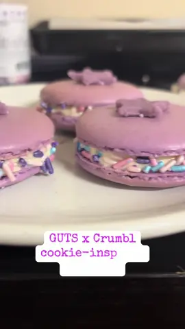 Had so much fun making these! @Olivia Rodrigo @livies hq ❤️ @Crumbl #macarons #macaron #cookies #oliviarodrigo #crumbl #guts #baking #pastry