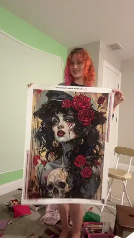 Sorry the lighting is weird 🥲 #diamondart #diamondartclub #diamondartkit #diamondartaddict #collection #progress #finishedproduct #finisheddiamondpainting 