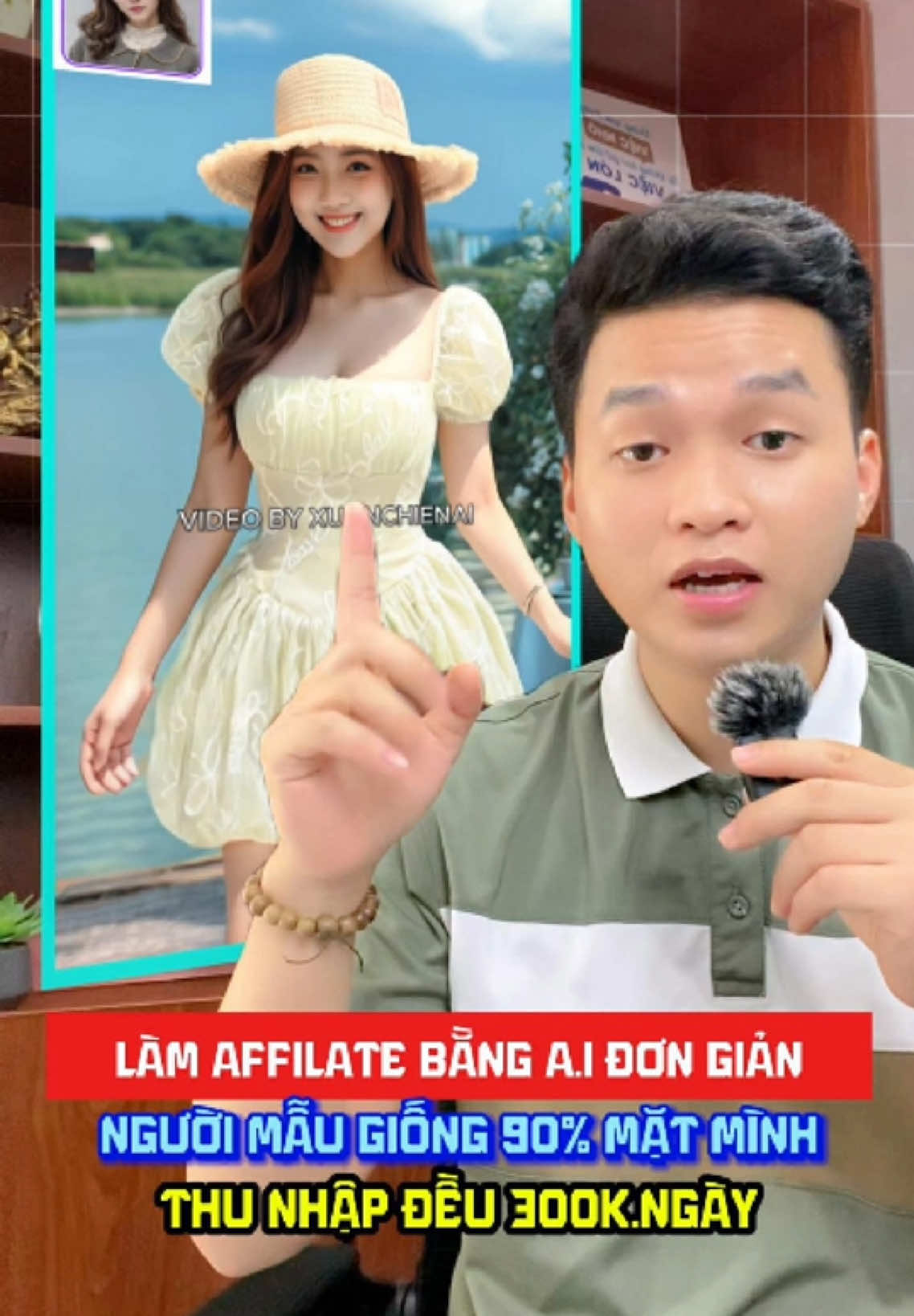 Biến mình thành phiên bản người mẫu bán hàng xây kênh affilate bằng AI khuôn mặt giống đến 90% mặt thật không cần mua sản phẩm mẫu, không cần quay dựng đơn vẫn nổ đều đều ##videoai##thoitrangai##xuanchienayai##banhangonline##lamvideoaitrendienthoai##affiliatetiktok