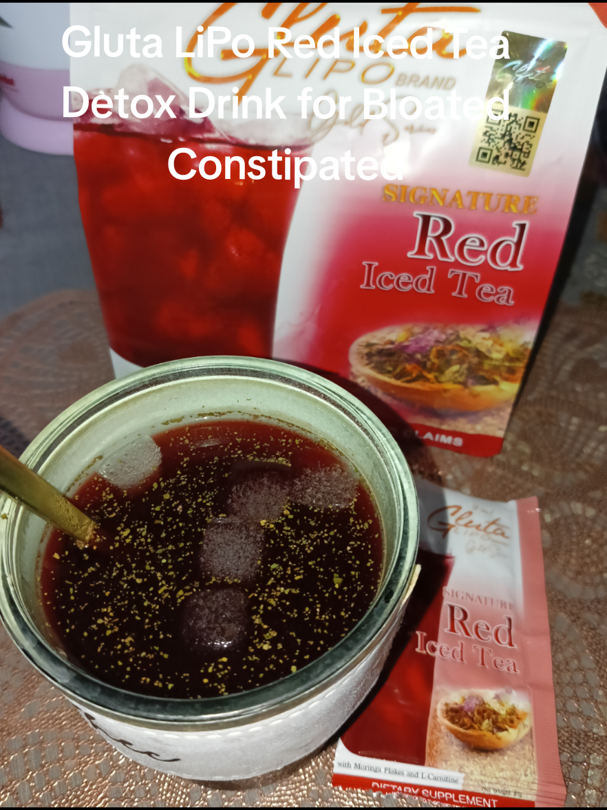 Gluta LiPo Red Iced Tea Detox Drink for Bloated and Constipated 10 Sachets click the yellow basket check out na guys  #fyp #foryou #fypspotted #fypviral #seo #creatorsearchinsights #trending #tiktokfinds #glutalipo #glutaliporedicedtea #redicedtea #redicedteaglutalipo #glutalipogoldseries #glutalipodrink #vhecmc 