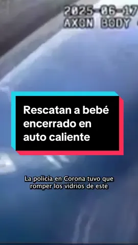 La policía de Corona advierte al público tener mucha precaución luego de que un bebé fue rescatado tras quedar encerrado dentro de un auto. Las imágenes de las cámaras corporales de los agentes mostraron que el bebé parecía angustiado dentro del asiento trasero del coche cuando rompieron la ventanilla lateral para rescatarlo. La temperatura interna del vehículo superaba 100 grados Fahrenheit, según el Departamento de Bomberos de Corona. #telemundo52 #corona #calor